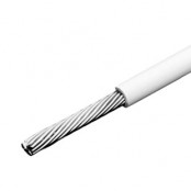 Single strand stainless steel cable 1 strand / 19 wires white PVC coated UV treated