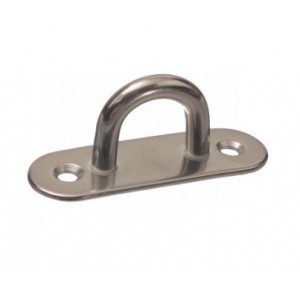 Oblong welded hasp