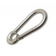 316 stainless steel fireman&apos;s snap hook with eye