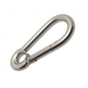 316 stainless steel fireman&apos;s snap hook with eye