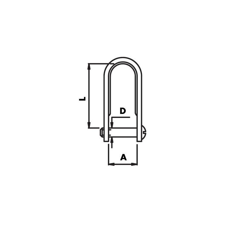 Manille inox forme abrégée ø10mm-82110