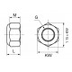 A4 stainless steel lock nut - drawing