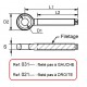 Oeil fileté pour epissure cordage