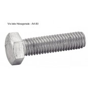 Hexagonal head A4 stainless steel screw- right pitch (set of 10)