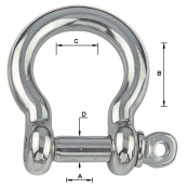 Manille torsadée en acier inoxydable AISI 316 - Manilles et mousquetons -  MTO Nautica Store