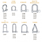 Stainless steel shackles