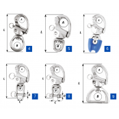 Halyard snap hooks