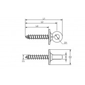 Eye bolt with base - wood screw