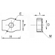 Flat cable clamp 1 bolt