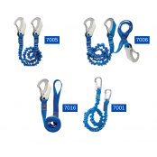 Tether with double action safety hooks