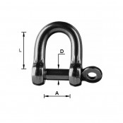 straight forged stainless steel shackle