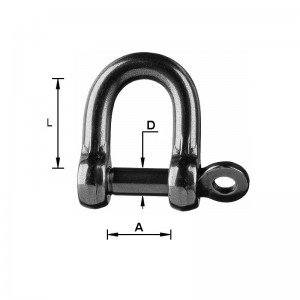 straight forged stainless steel shackle