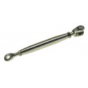 Stainless steel closed body turnbuckle with fixed fork/eye