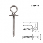 Piton à œil avec embase - vis à bois