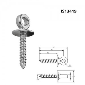 Eye bolt with base - wood screw