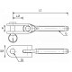 Metric threaded toggle fork - Left pitch - INOX SYSTEM