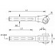 Design" terminal with fixed welded fork - INOX System