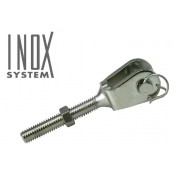 Chape fixe soudée filetée droite "design" - INOX System