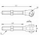 Chape fixe soudée filetée Gauche "design" - INOX System