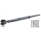 Crimp closed body fixed fork turnbuckle with welded fixed fork/terminal - INOX System