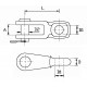 Eye/fork universal joint