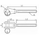 Fixed fork with metric thread - left pitch