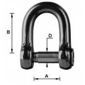 Manille inox forgée droite "vis Allen"