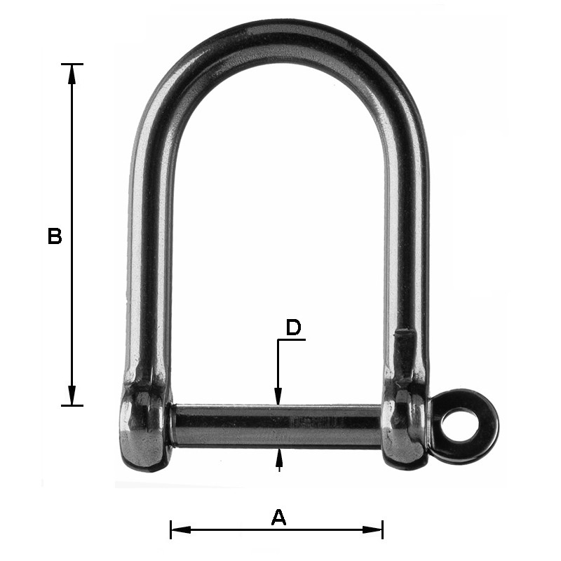 Kent Manille lyre Ø 10mm Inox 316 AC964 - Comptoir Nautique