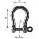 Forged stainless steel lyre shackle