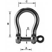 Forged stainless steel lyre shackle