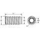 Stainless steel wood/metric insert technical drawing