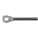 Stainless steel crimp eye terminal