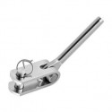 Stainless steel crimp terminal with toggle fork